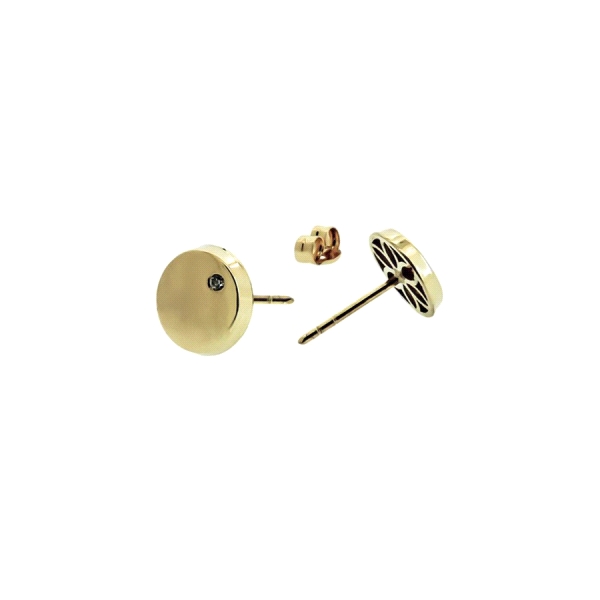 PENDIENTE REDONDO ORO 1ª LEY 8 MM