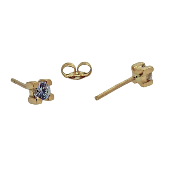 PENDIENTES MUJER ORO PRIMERA LEY 3.9X3.9