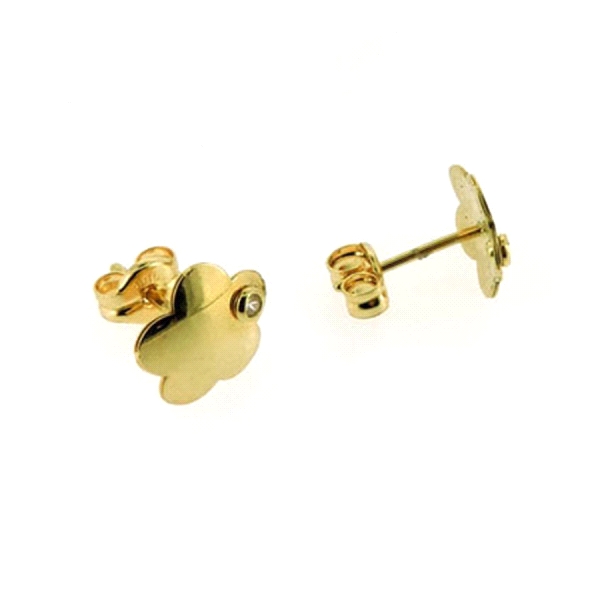 PENDIENTE FLOR ORO 1ª LEY 8 MM CIRCONITA