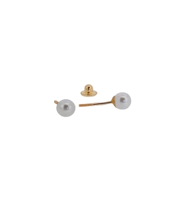PENDIENTE NIÑA PERLA 4-4.5 MM ORO 18 KTE