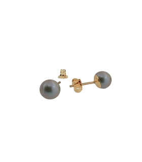 PENDIENTE PERLA GRIS ORO 18 KTES. 6.50