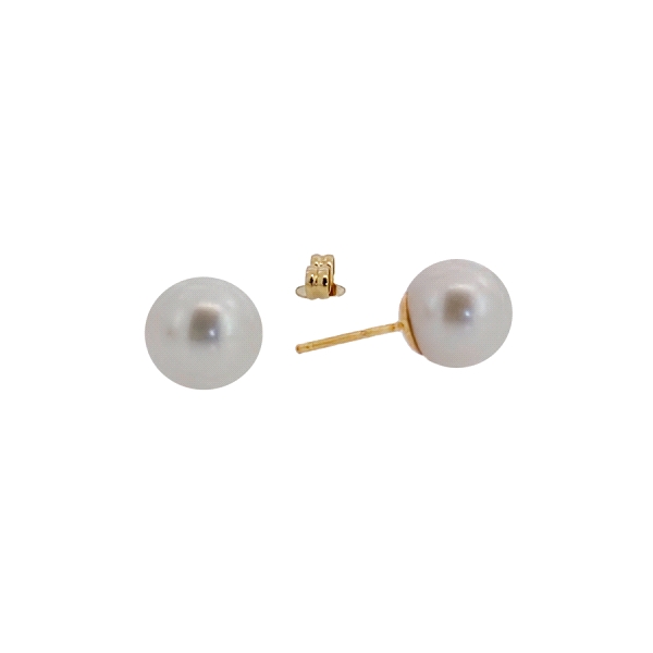 PENDIENTE PERLAS MUJER ORO 18 KTES. 8 - 8.50  MM