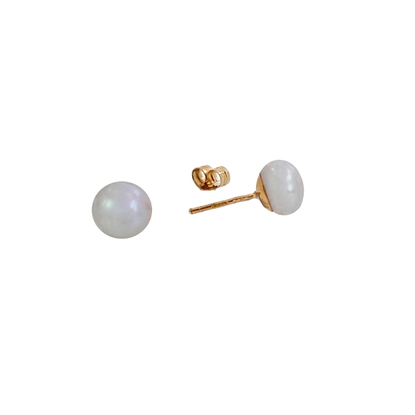 PENDIENTES PERLA BOTON ORO 1ª LEY 7.50