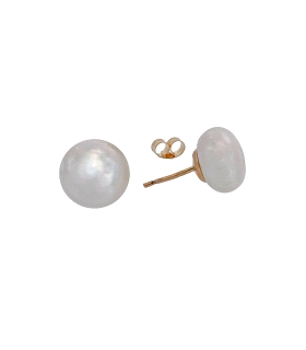 PENDIENTES MUJER PERLA 1ª LEY 11.5 BOTON