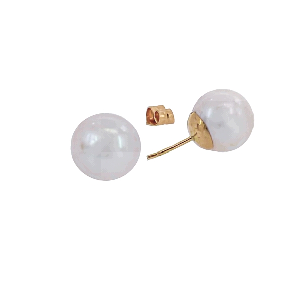 PENDIENTES MUJER PERLA 1ª LEY 12 MM