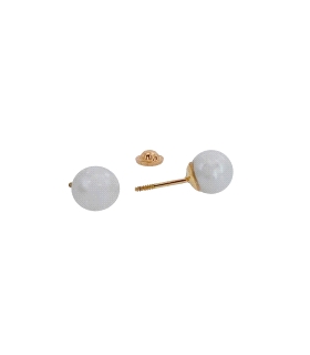 PENDIENTE PERLA NATURAL ORO 18 KTES. 7-7