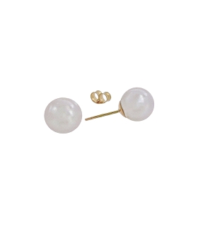 PENDIENTES PERLA ORO PRIMERA LEY 9-9.5MM
