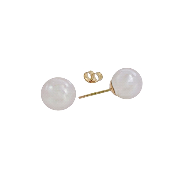 PENDIENTES PERLA ORO PRIMERA LEY 9-9.5MM