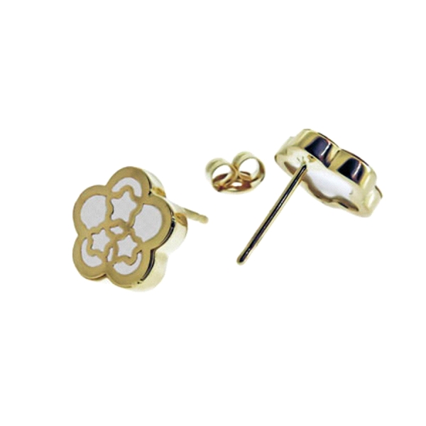 FLOR PENDIENTE NACAR ORO 1ª LEY 8,50 X 2