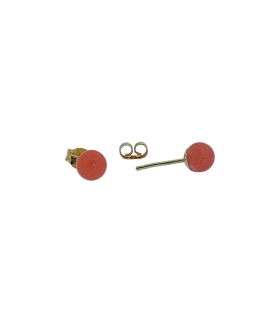 PENDIENTES CORAL ORO PRIMERA LEY 5.50 MM