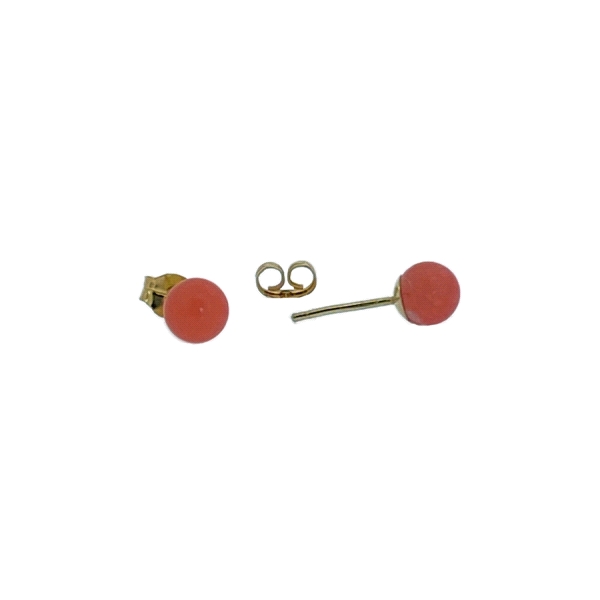 PENDIENTES CORAL ORO PRIMERA LEY 5.50 MM