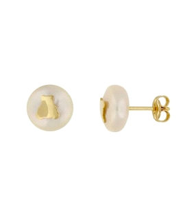 PENDIENTE PERLA ORO 18 KTES. 9 MM. OSITO