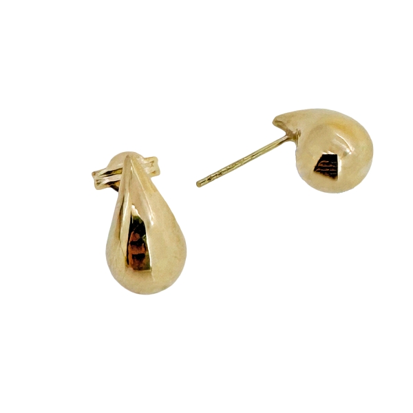 PENDIENTE LAGRIMA BRILLO ORO 18 KTES.