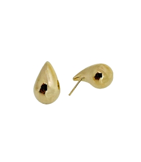 PENDIENTE GOTA DE AGUA BRILLO ORO 18 KTE
