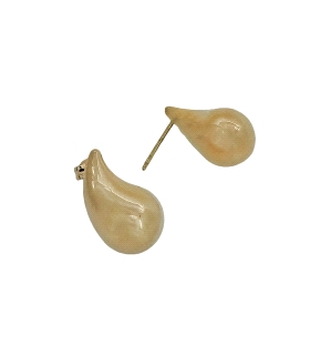 PENDIENTE GOTA DE AGUA BRILLO ORO 18 KTE