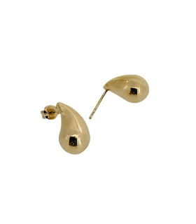 PENDIENTE LAGRIMA BRILLO ORO 18 KTES.