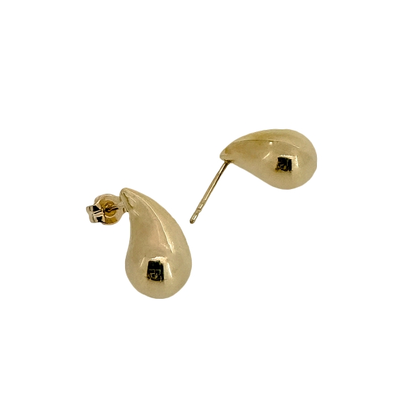 PENDIENTE LAGRIMA BRILLO ORO 18 KTES.