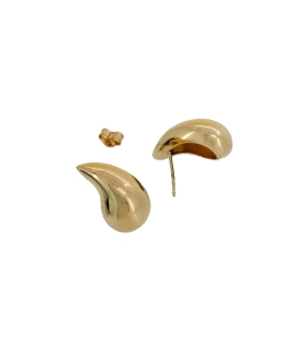 PENDIENTE LAGRIMA BRILLO ORO 18 KTES.