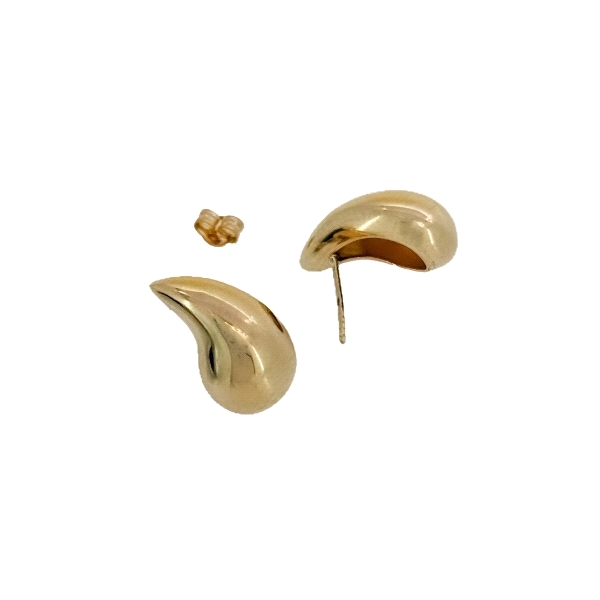 PENDIENTE LAGRIMA BRILLO ORO 18 KTES.