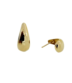 PENDIENTE LAGRIMA BRILLO ORO 18 KTES.