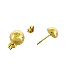 PENDIENTE MEDIA BOLA ORO 1ª LEY 7 MM.