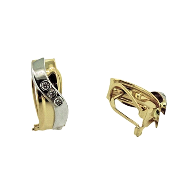 PENDIENTE OMEGA ORO 1ª LEY BICOLOR