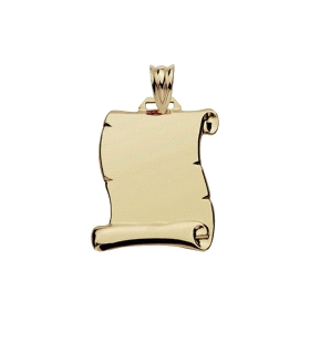 COLGANTE PERGAMINO BRILLO ORO 18 KTES. 2