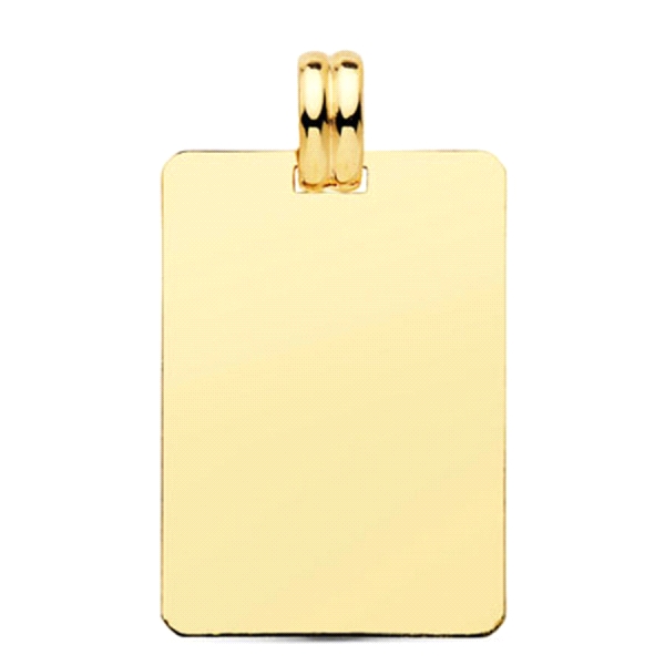 PLACA ORO PRIMERA LEY BRILLO 28 X 20 MM.