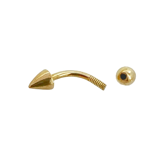 PIERCING LABIO CONO ORO 18 KTES. 3.50 -