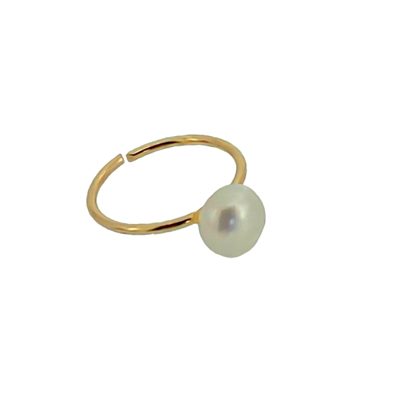 PIERCING NARIZ OREJA PERLA ORO 1ª LEY