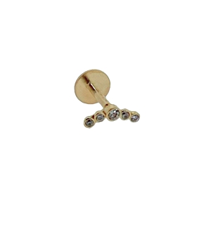 PIERCING OREJA CARTILAGO ORO PRIMERA LEY