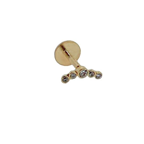 PIERCING OREJA CARTILAGO ORO PRIMERA LEY