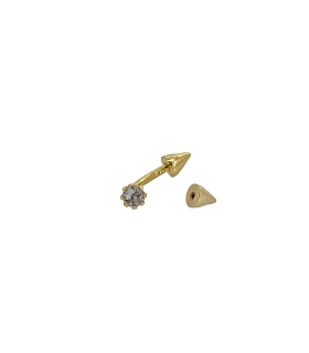 PIERCING CEJA UNISEX ORO 18 KTES.14,5 MM
