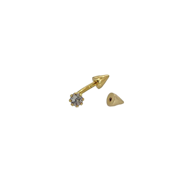 PIERCING CEJA UNISEX ORO 18 KTES.14,5 MM