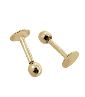 PIERCING LABIO ORO 18 KTES. 10 X 4 X 3.4