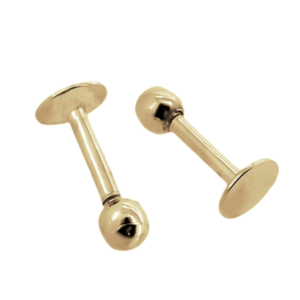 PIERCING LABIO ORO 18 KTES. 10 X 4 X 3.4