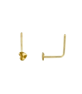 PIERCING NARIZ CORAZON UNISEX ORO 18 KTE