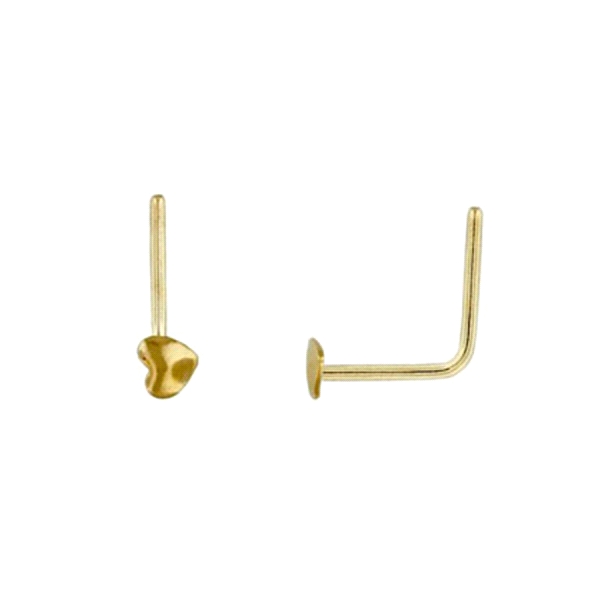 PIERCING NARIZ CORAZON UNISEX ORO 18 KTE