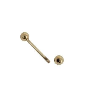 PIERCING LENGUA UNISEX ORO 18 KTES.  4 M