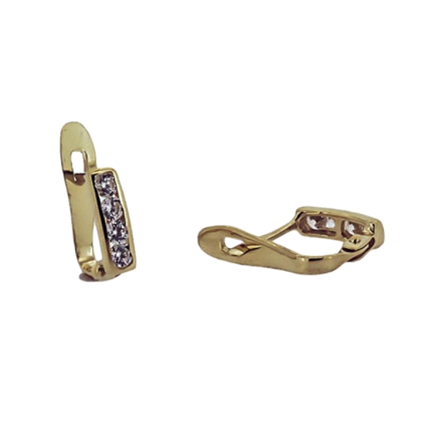 PENDIENTE RECIÉN ORO 1ª LEY 7 X 2 MM