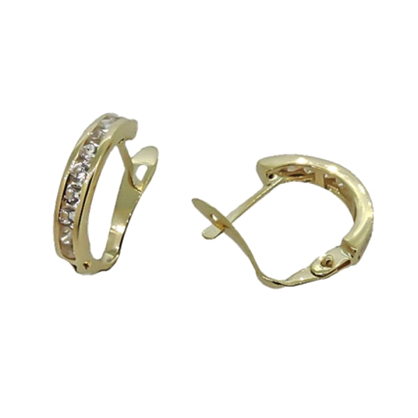 PENDIENTE AROS ORO 1ª LEY 13,3 X 2.50 MM