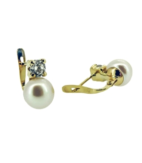 PENDIENTE PERLA COMUNION ORO 18 KTES.