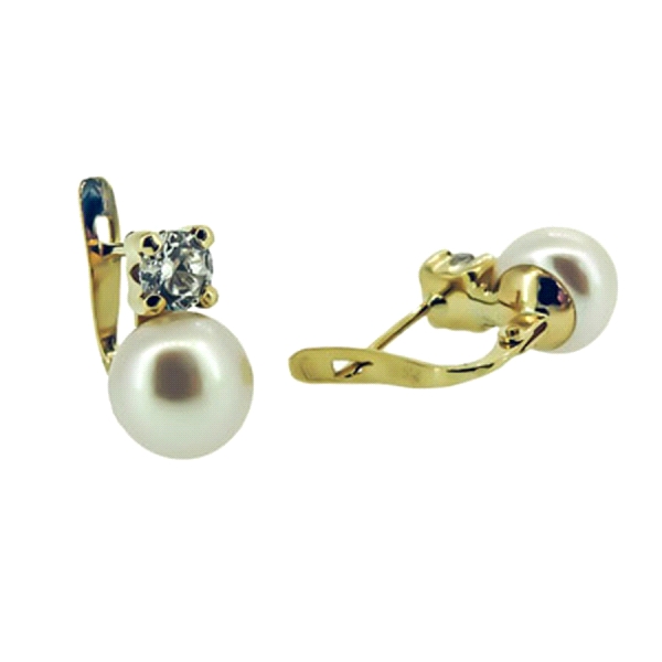 PENDIENTE PERLA COMUNION ORO 18 KTES.