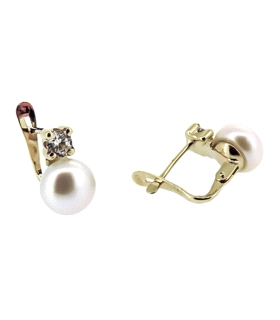 PENDIENTE PERLA COMUNION ORO 18 KTES.