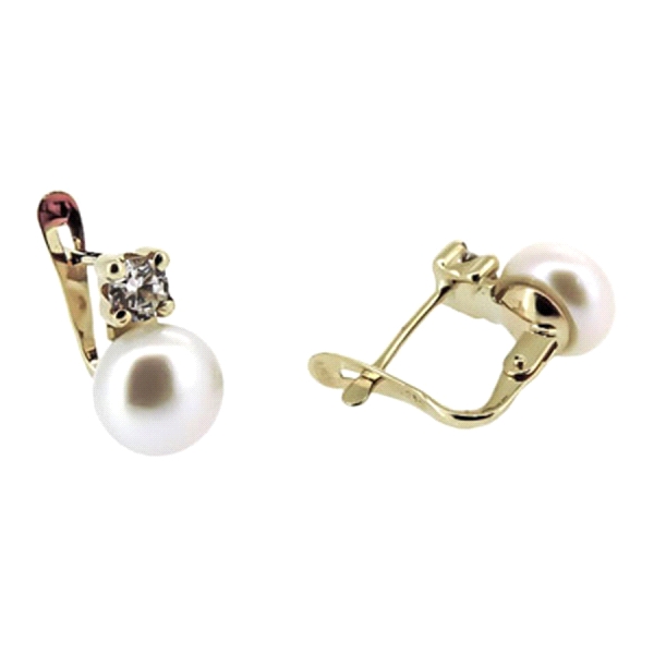 PENDIENTE PERLA COMUNION ORO 18 KTES.