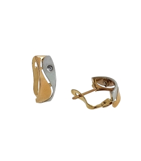 PENDIENTE CATALAN ORO 18 KTES. BICOLOR