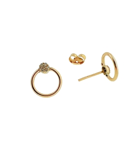 PENDIENTE CRIOLLA CIRCULO ORO 18 KTES. 8