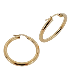 PENDIENTE CRIOLLA ORO 18 KTES. 3 X 30 MM