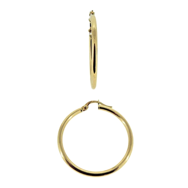 PENDIENTE CRIOLLA ORO 18 KTES. 2 X 28 MM