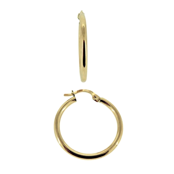 PENDIENTE CRIOLLA ORO 18 KTES. 2 X 22 MM